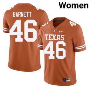 Spencer Barnett #46 University Texas Athletics Women College Football Orange Jerseys 109092-927