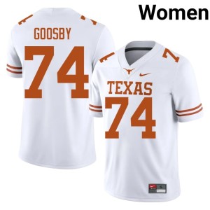 Trevor Goosby The Horns #74 White 2026-27 Women's College Football Jersey 635235-352