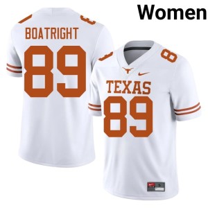 Ty Boatright #89 College Football White Replica Women Longhorns Jerseys 384767-131