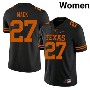 Wardell Mack Official #27 College Football Texas Black Womens Jersey 198056-400