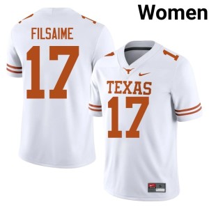 Xavier Filsaime UT Women's White Replica College Football #17 Jersey 268154-928