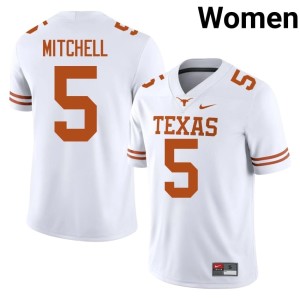 Adonai Mitchell White College Football Women NCAA #5 Texas Jerseys 359299-552