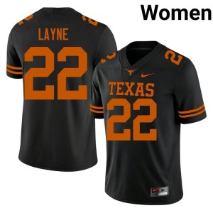 Bobby Layne #22 Black University of Texas Longhorns Alumni Womens College Football Jerseys 376744-826