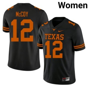 Colt McCoy #12 College Football Black UT Game Womens Jersey 968000-546