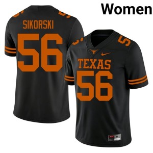 Dylan Sikorski College Football UT #56 Black Game Women's Jerseys 367944-924