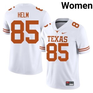 Gunnar Helm Limited White #85 College Football Women Burnt Orange Jersey 366999-777