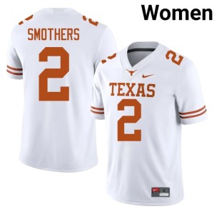 Hollywood Smothers Texas Longhorns College Football White #2 Women's 2026-27 Jersey 111341-883