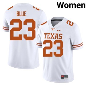 Jaydon Blue College Football High School #23 Women's White Longhorns Jersey 170742-391