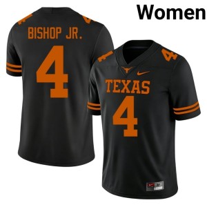Jermaine Bishop Jr. College Football #4 Black Embroidery Women UT Longhorns Jerseys 628441-885