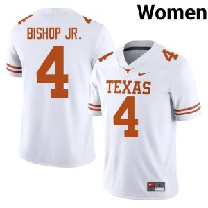 Jermaine Bishop Jr. Women's #4 White College Football UT Game Jerseys 792999-158