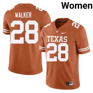 Jett Walker Longhorns 2026-27 College Football Womens #28 Orange Jerseys 840741-913