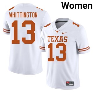 Jordan Whittington UT Longhorns Womens #13 College Football Limited White Jerseys 527444-257
