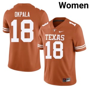Kosi Okpala College Football #18 Replica Womens Orange UT Jersey 127649-688