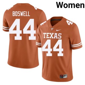 Markus Boswell Orange 2026-27 University of Texas College Football #44 Women's Jerseys 551986-127