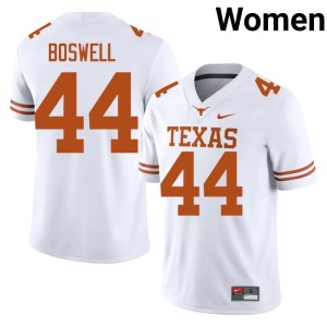 Markus Boswell White College Football #44 Game Women Longhorns Jersey 811211-277