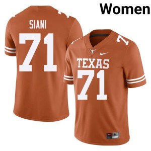 Melvin Siani Women Burnt Orange Orange College Football #71 Embroidery Jerseys 848090-517