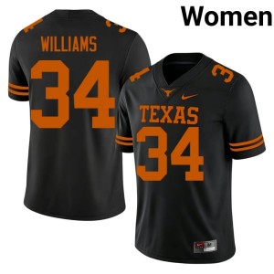 Ricky Williams Black #34 College Football Women University of Texas 2026 Jerseys 632389-776