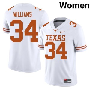 Ricky Williams College Football White 2026-27 Longhorns Women's #34 Jersey 996561-124