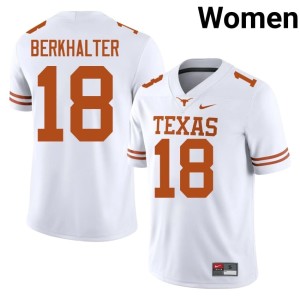 Sterling Berkhalter Alumni UT White Women's #18 College Football Jersey 212291-123