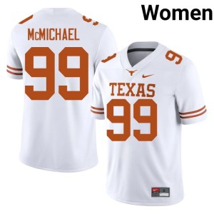 Steve McMichael Women's Texas Longhorns College Football Stitched White #99 Jersey 244877-368