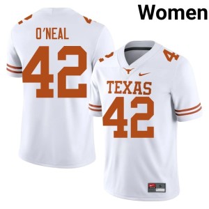 Trott O'Neal #42 College Football White Women Longhorns Alumni Jerseys 279635-709