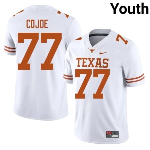 Andre Cojoe White #77 Player Horns College Football Youth Jerseys 632792-681