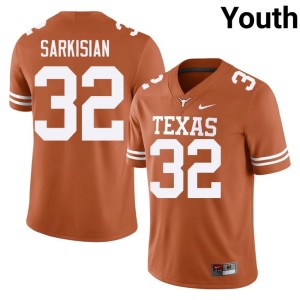 Brady Sarkisian Youth Texas Longhorns High School College Football Orange #32 Jerseys 837806-742