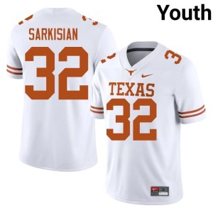 Brady Sarkisian White Youth College Football Texas 2026 #32 Jerseys 440999-172
