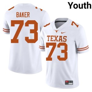 Brandon Baker College Football White Texas Limited #73 Youth Jersey 632217-824