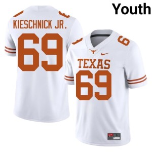 Brooks Kieschnick Jr. Player White #69 Longhorns College Football Youth Jerseys 172392-766