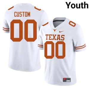 Custom White Game Texas Athletics #00 College Football Youth Jerseys 695623-282