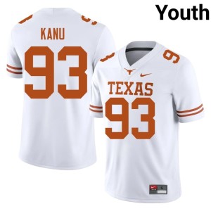 Hero Kanu 2026 White Horns #93 Youth College Football Jersey 358134-377