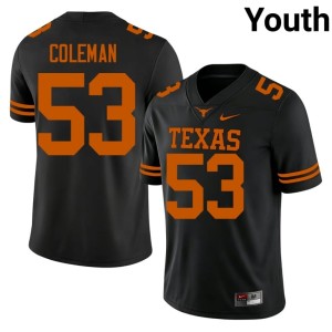 Isaiah Coleman College Football UT Longhorns #53 Alumni Black Youth Jerseys 542493-563