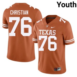 Jackson Christian Game College Football UT #76 Youth Orange Jersey 519172-918