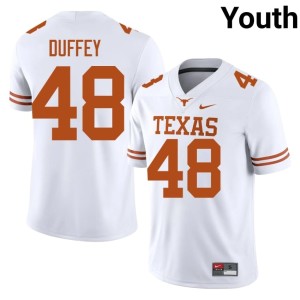 Jackson Duffey Longhorns Embroidery White #48 College Football Youth Jersey 975842-181