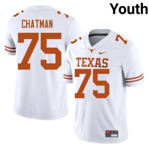 Jaydon Chatman Player College Football Texas Longhorns White #75 Youth Jersey 441265-750