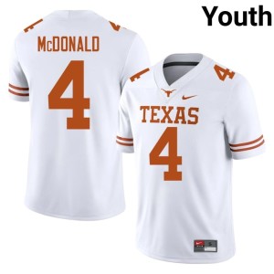 Jelani McDonald Longhorns #4 2026 College Football Youth White Jerseys 367038-134