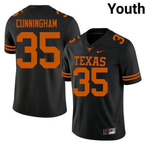 Jonathan Cunningham #37 University of Texas Longhorns Black Alumni Youth College Football Jersey 909961-290