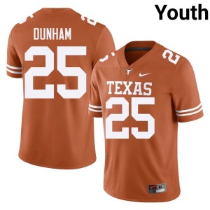 Luke Dunham Stitched #25 Orange College Football UT Youth Jersey 607531-158