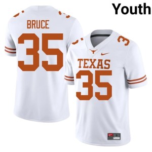 McCoy Bruce Youth University University of Texas #35 White College Football Jersey 588559-884