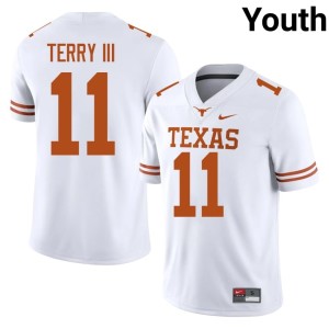 Michael Terry III Limited UT Longhorns White Youth #11 College Football Jersey 225349-788