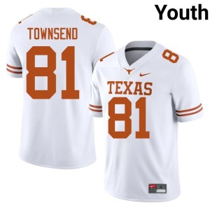 Nick Townsend Texas Athletics College Football Youth White #81 University Jersey 476952-566