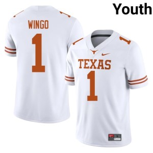 Ryan Wingo #1 Youth University White Burnt Orange College Football Jersey 408445-670