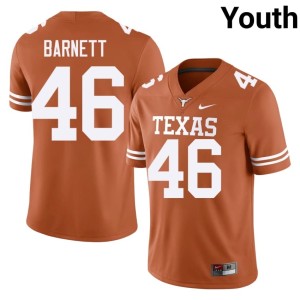 Spencer Barnett 2026 Orange #46 College Football Youth UT Longhorns Jersey 604353-113