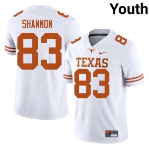 Spencer Shannon 2026-27 Youth College Football Horns White #83 Jersey 650433-361