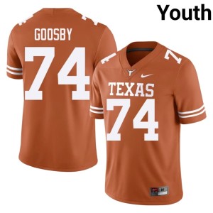 Trevor Goosby #74 Orange Youth College Football Stitched Texas Longhorns Jerseys 526974-944