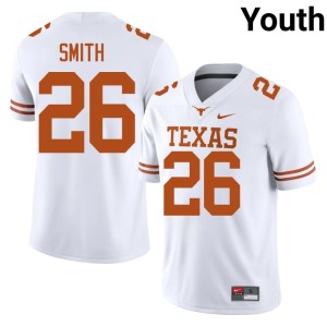 Ty'Anthony Smith Youth Player #26 White Texas College Football Jersey 207029-306