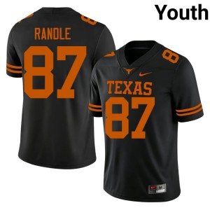 Will Randle Youth College Football #87 Texas 2026 Black Jersey 114703-760