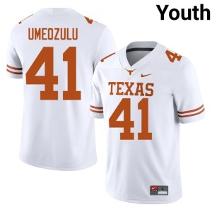 Ziky Umeozulu Replica UT Austin #41 Youth White College Football Jersey 378381-684