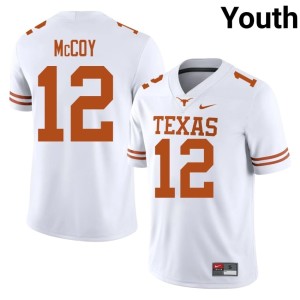 Colt McCoy Longhorns #12 College Football White Game Youth Jersey 189681-726